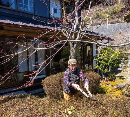 長野県飯田市の「珈琲 風」は庭も見どころの1つ