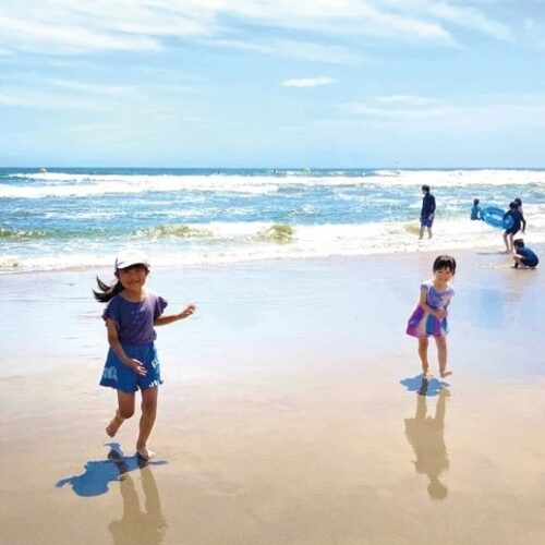 福島県南相馬市の海岸風景。市では子育て支援に力をいれている