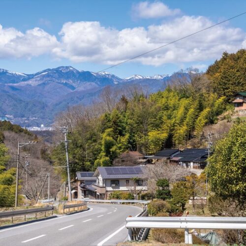 長野県飯田市の中山間地域「千代田地区」の風景