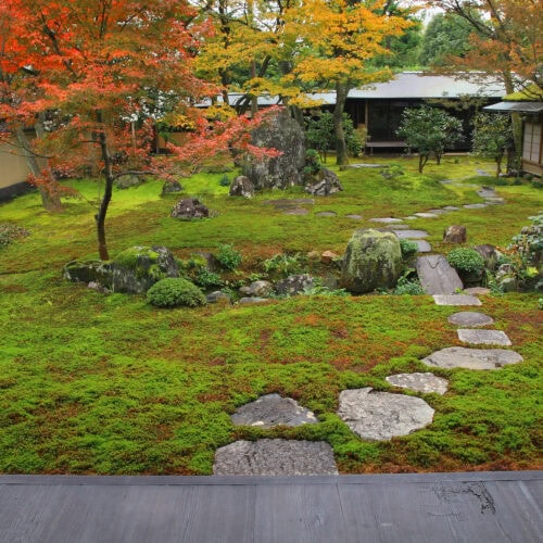 京都・大徳寺「黄梅院」の「直中庭」。千利休が66歳の時に作庭したといわれています。