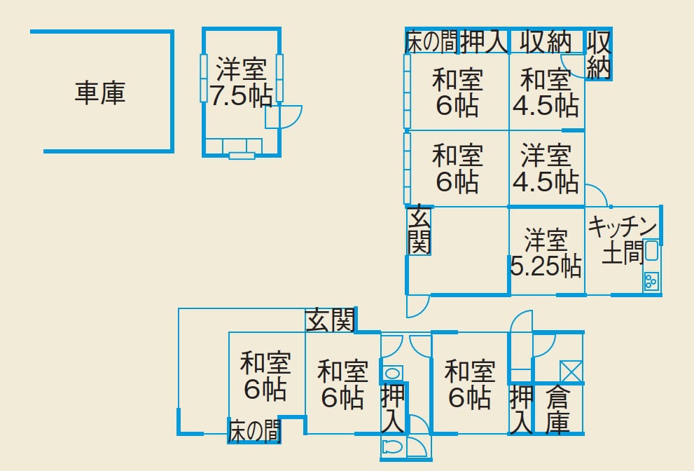 愛媛県松山市の物件の間取り図