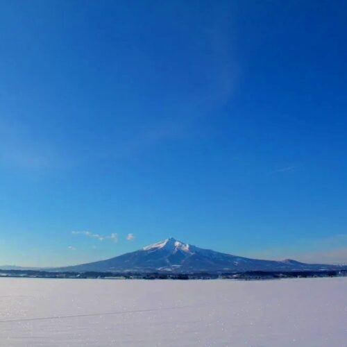 青森県で一番標高の高い岩木山。津軽平野のどこからでも見ることができる