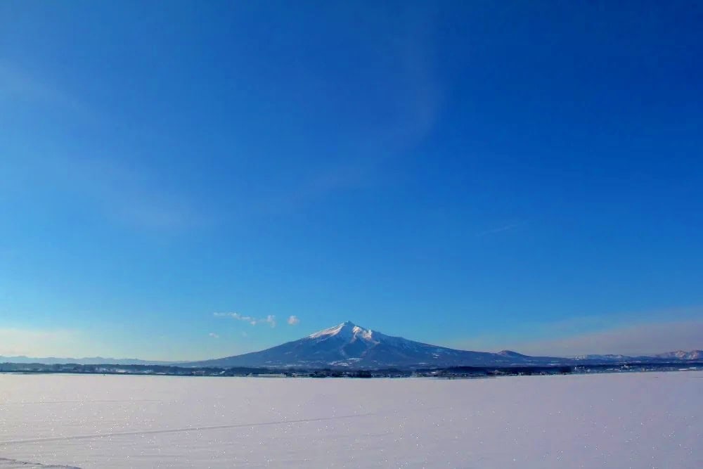 青森県で一番標高の高い岩木山。津軽平野のどこからでも見ることができる