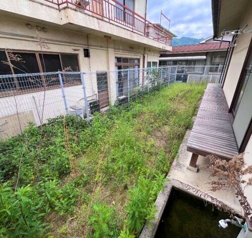 愛媛県松山市の賃貸物件の庭。菜園が充分にできます