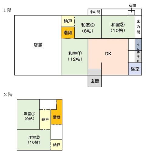 青森県つがる市の物件の間取り図