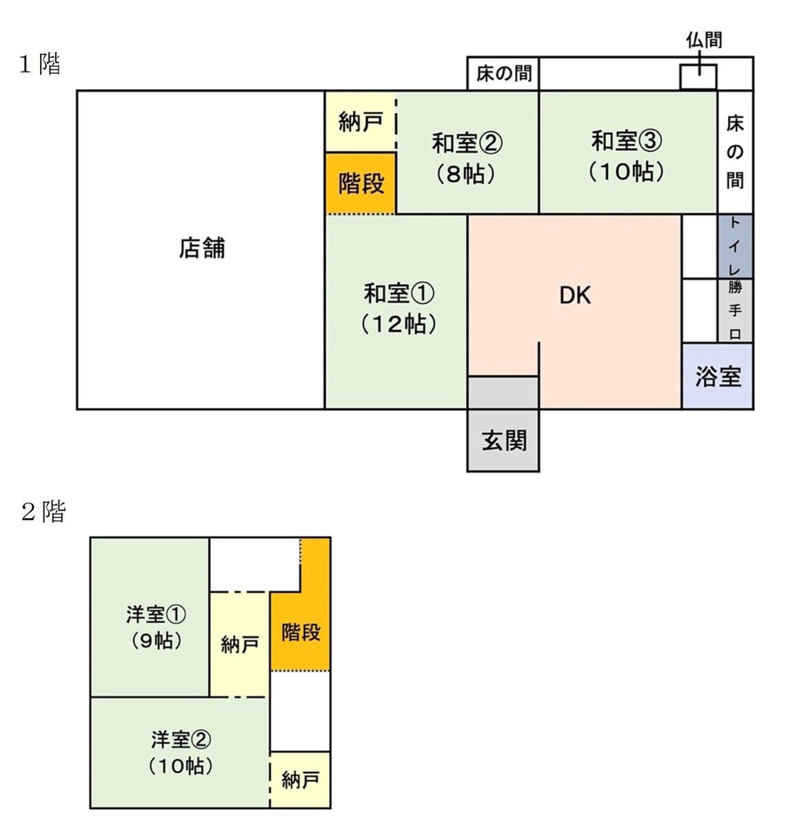 青森県つがる市の物件の間取り図