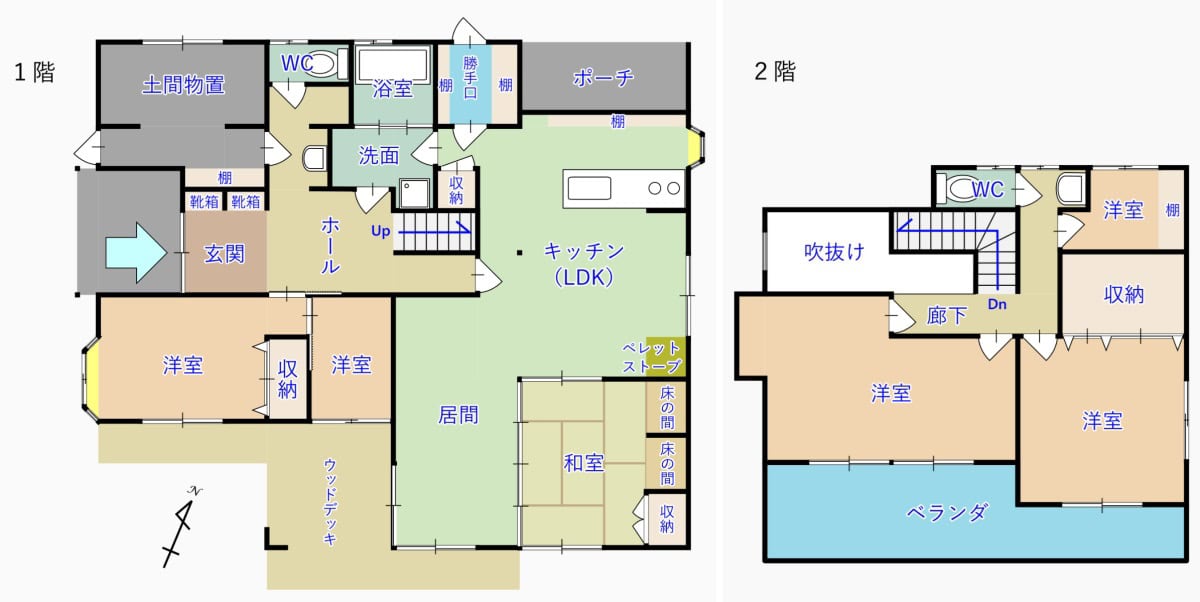 長野県伊那市の物件の間取り図