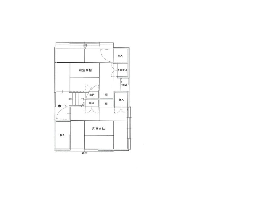 山形県大江町の物件の2階の間取り図です。