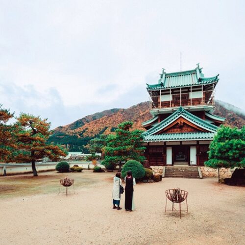 岐阜県飛騨市、神岡城からの眺め