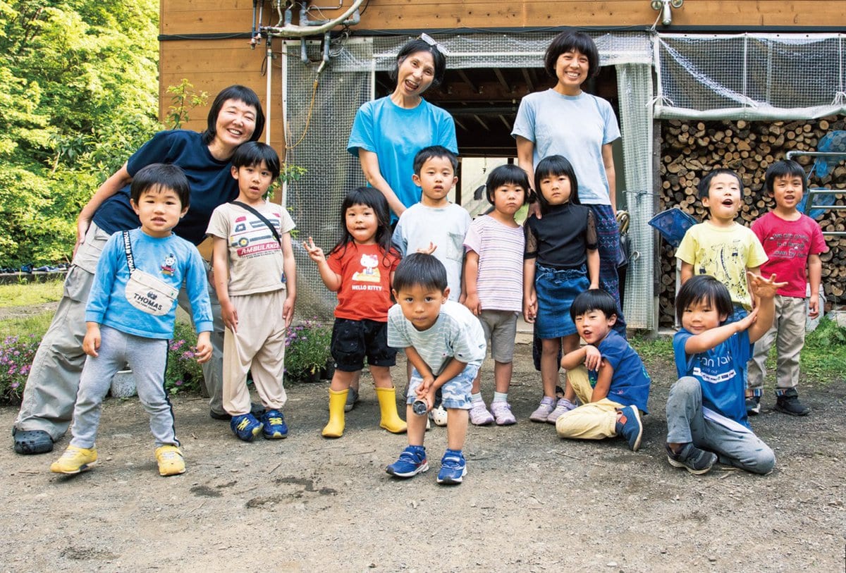 この日、園で過ごした子どもたちは11人。約半数は村内から、残りは近隣市町から通園。里山保育やまっこかわっこ／東京都檜原村