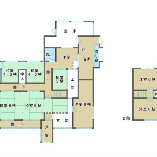 山口県山陽小野田市の物件の間取り図