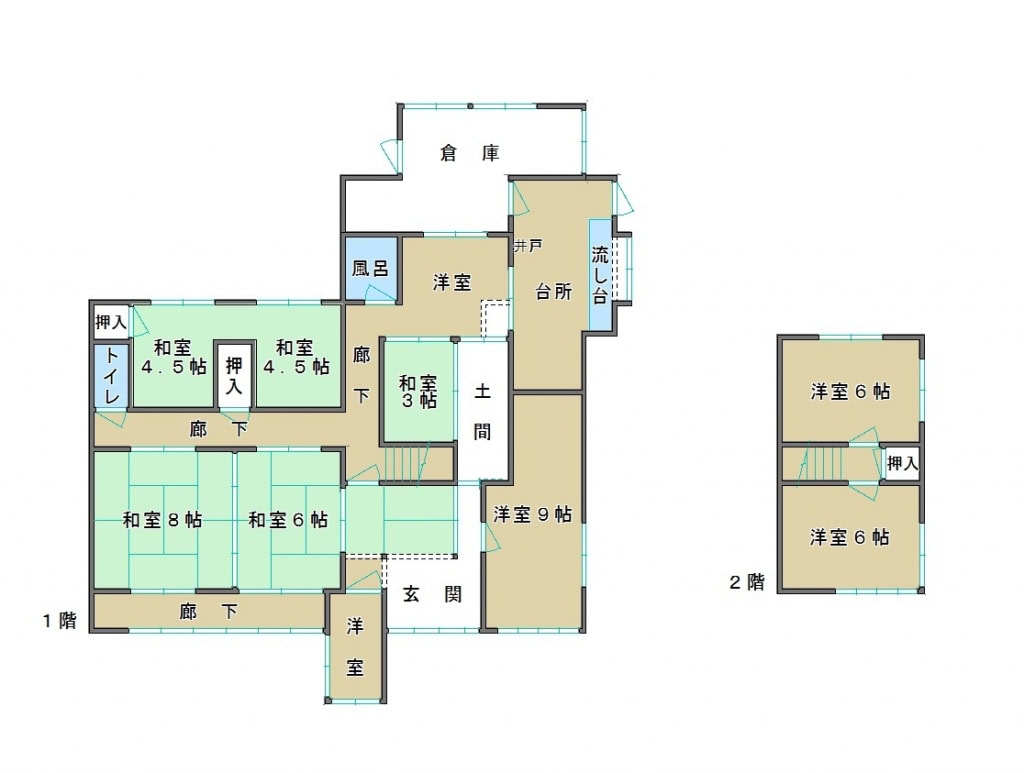 山口県山陽小野田市の物件の間取り図