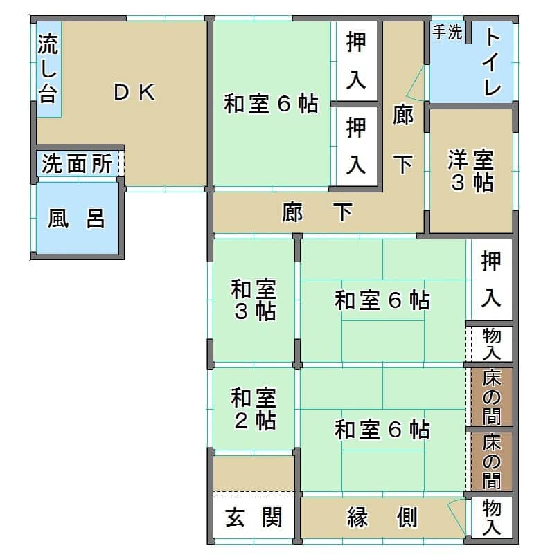 山口県山陽小野田市の物件の間取り図