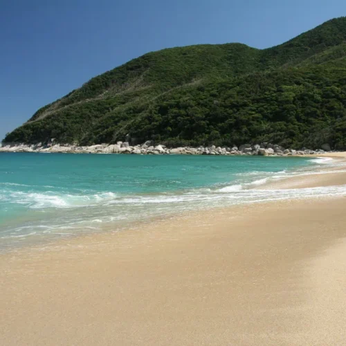 鹿児島県肝付町の最南端にある辺塚（へつか）海岸は、紺碧の海と白い砂浜のコントラストが目に眩しい美しい浜辺です。訪れる人が少ないので、まるでプライベートビーチのように感じることができます。