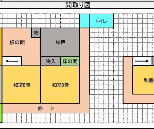 茨城県常陸太田市の物件は間取りは5DKです。築81年ですが、水回り含めて状態が良く、補修不要で住むことができます。1階も２階も日当たり良好なのもポイントです。