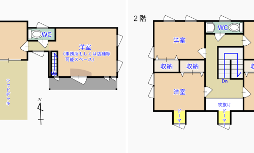 長野県伊那市の物件の間取り図です。