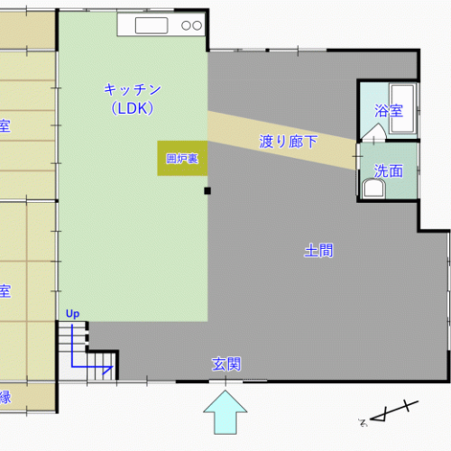 長野県伊那市の物件の間取り図です。