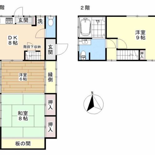 熊本県宇土市の物件の間取り図です。