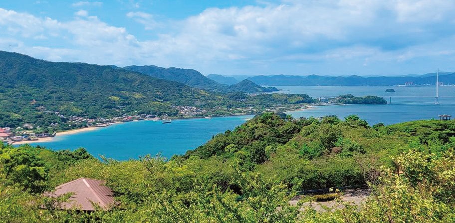 愛媛県今治市の島しょ部の1つ、大三島。しまなみ海道で本州や四国とつながっています