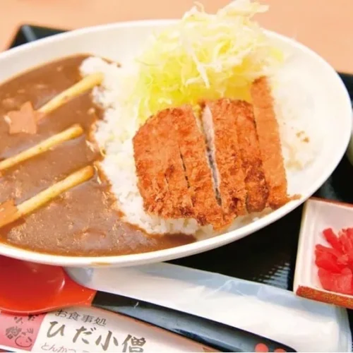 岐阜県飛騨市にある道の駅「スカイドーム神岡」のレストランで食べられるのが、ニュートリノをイメージしたスペースカツカレー