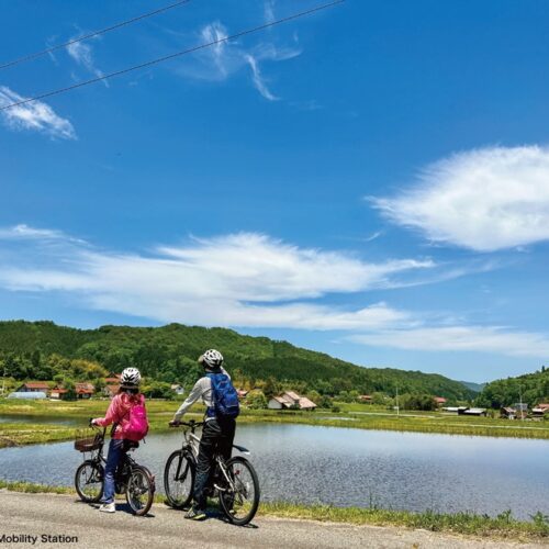 北広島町大朝ではE-BIKEで日本の原風景「里山」をサイクリング。