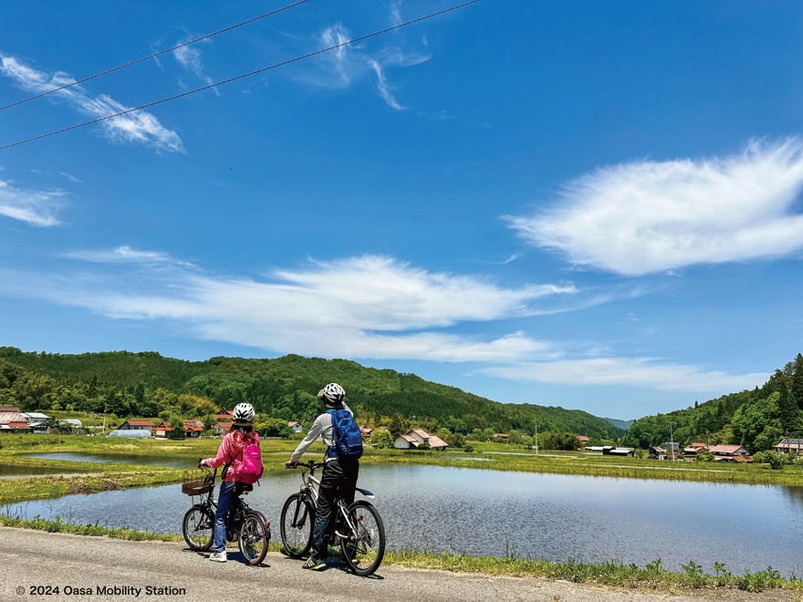 北広島町大朝ではE-BIKEで日本の原風景「里山」をサイクリング。