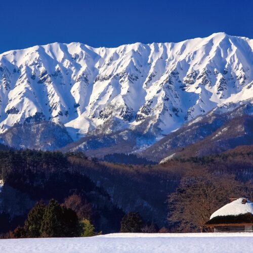 雪の覆われた中国地方最高峰の大山