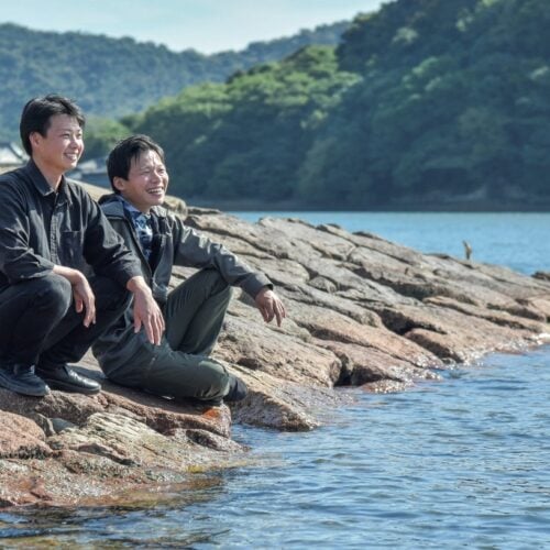 兵庫県赤穂市の坂越（さこし）の海にて。気軽に釣りや海水浴へ行けるのも赤穂の魅力