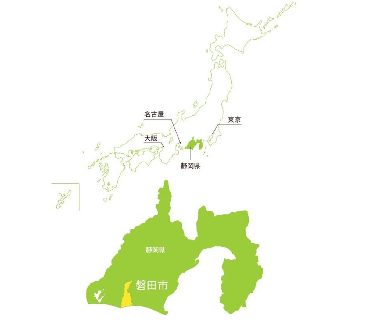 磐田市のマップ