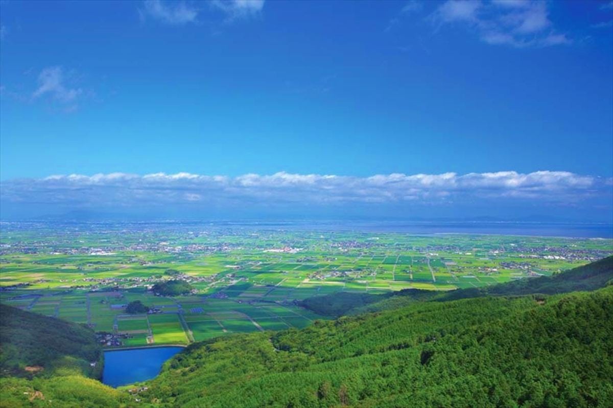 佐賀県白石町の白石平野。栄養豊富で農業に適している