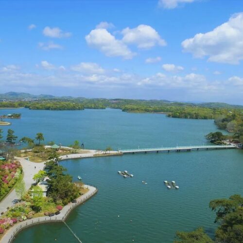 山口県宇部市の「ときわ公園」。広大な園内では、四季折々の美しい景観が楽しめる。