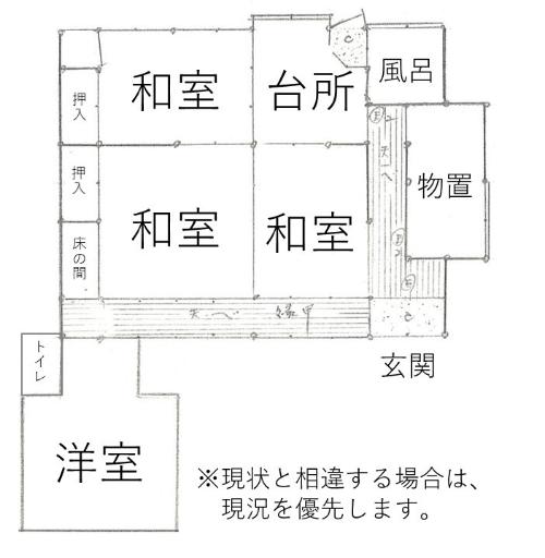 長野県駒ケ根市の物件の間取り図