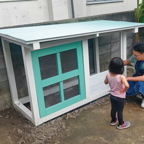 鶏小屋もDIYで製作した