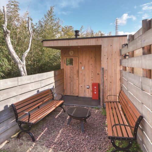 「AKIYA cornerstone」のサウナ小屋