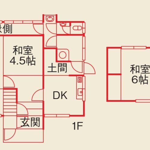 岡山県備前市の物件の間取り図。