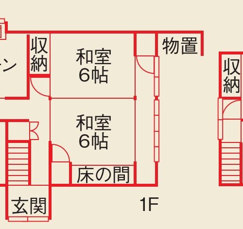 岡山県備前市の物件の間取り図。