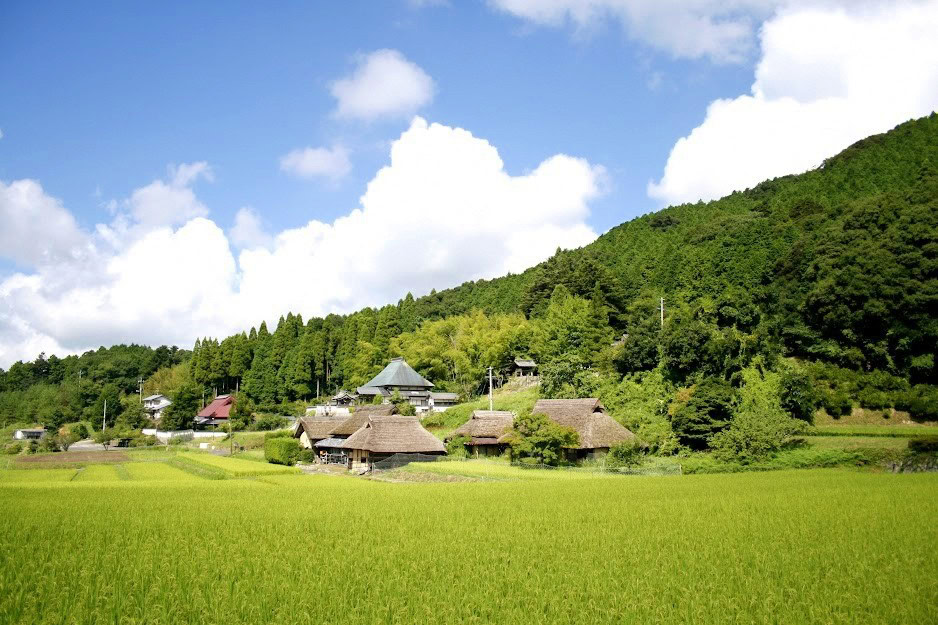 岡山県備前市の吉永エリアの風景。日本の原風景のような景色が広がっています