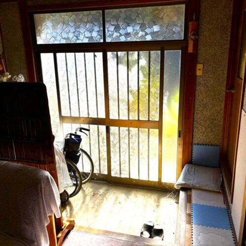 兵庫県佐用町の物件の玄関。