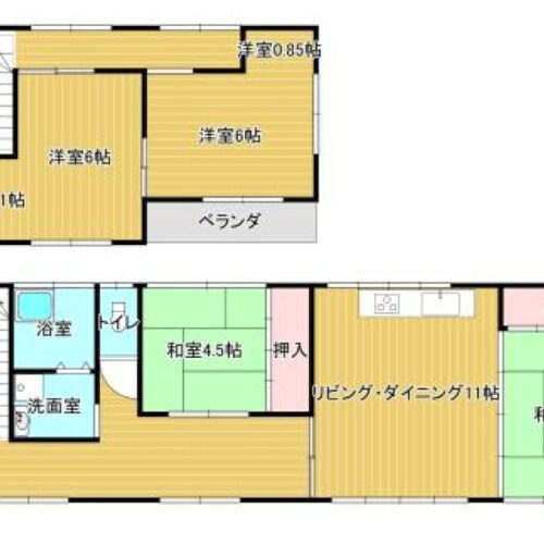 秋田県能代市の物件の間取り図