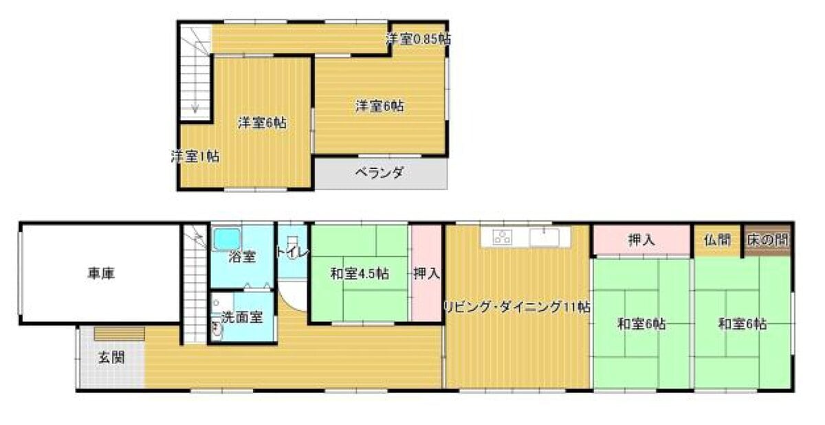 秋田県能代市の物件の間取り図