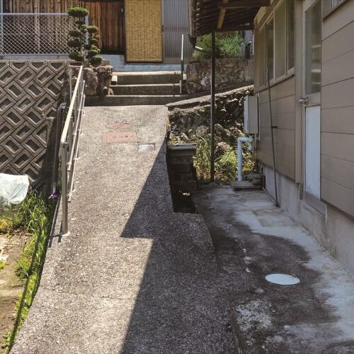 岡山県備前市の物件の進入路。