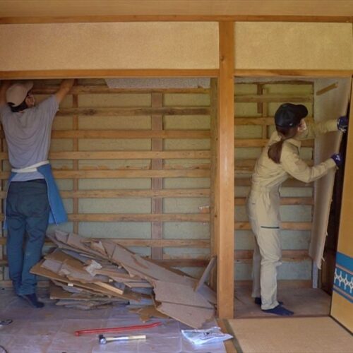 押し入れDIY-2_壁の解体