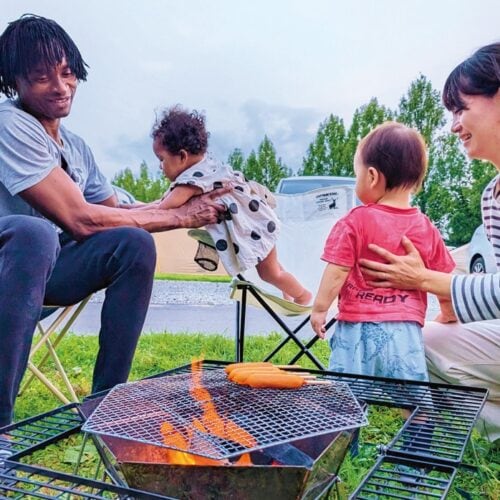 三条市には人気のキャンプフィールドもある。過去には、キャンプ場で先輩移住者との交流も行った。／新潟県三条市
