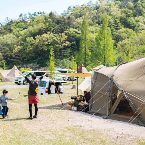 大自然のなかでのキャンプは、回を重ねるごとに息子さんの成長を実感するそう