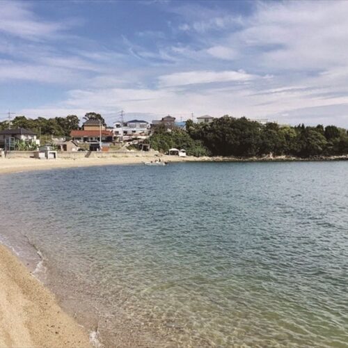 岡山県備前市の外輪海水浴場。