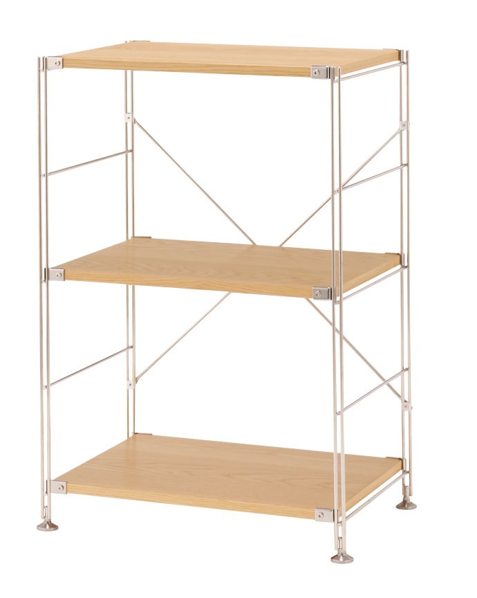 ステンレスユニットシェルフ オーク材棚セット／小／無印良品（良品計画）