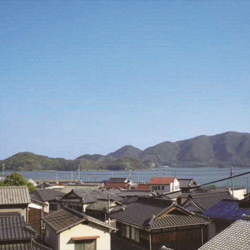 岡山県備前市の物件の敷地内から見える風景。