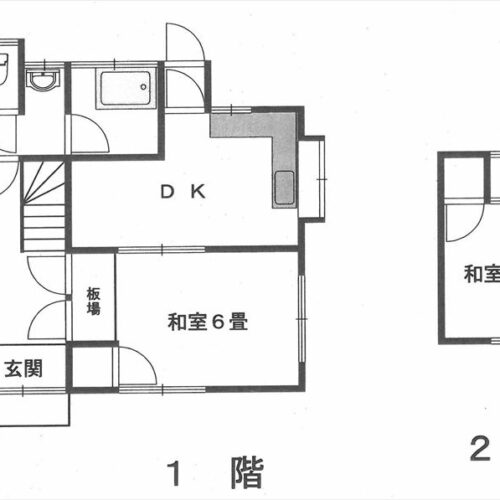 岡山県備前市の物件の間取り。