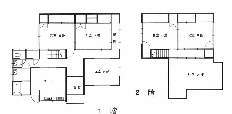 岡山県備前市の物件の間取り。