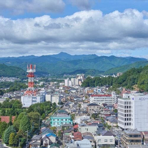 東京都青梅市の風景。便利さと自然が調和している